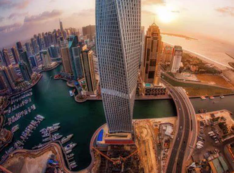 Construction skyscrapers machinery in Dubai UAE